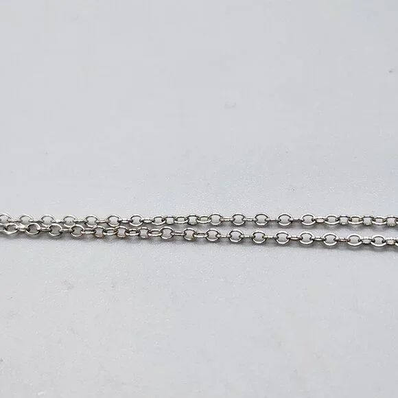 JWBR Sterling Silver 925 Pendant Necklace Floating Halo Blue Stone Accent 18" - Picture 5 of 10